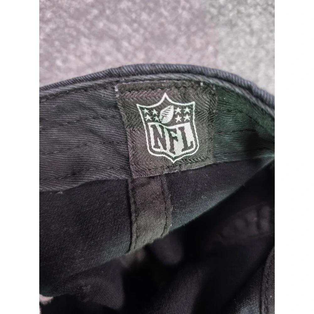 '47 Brand Clean Up Hat Womens OSFM Black Raiders NFL Embroidered Strapback‎ Cap
